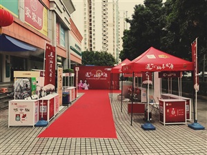 云三七广东深圳站桃源村海王星辰大药房现场搭建